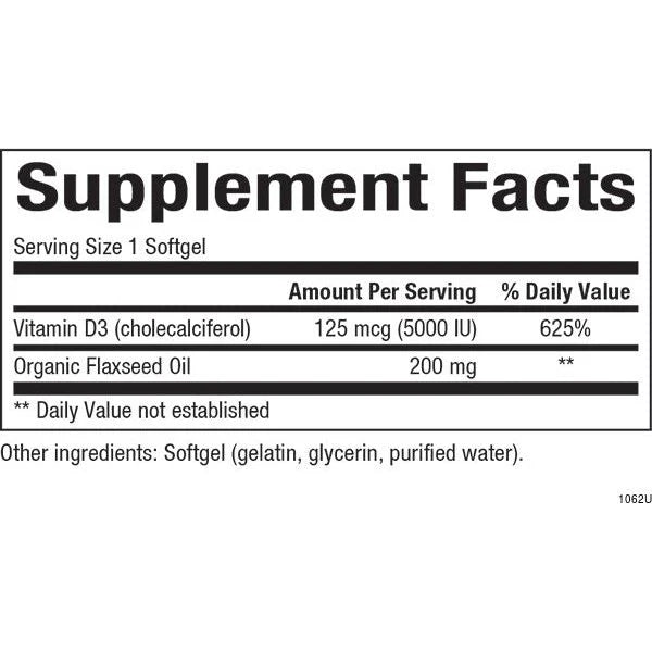 Vitamin D3 125 mcg (5,000 IU)